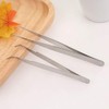 DIY 2 Pieces Precision Tweezers Stainless Steel Pointed and Cranked