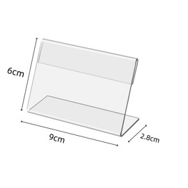 Acrylic Pack of 20 Clear Label Holders 9 x 6 cm Mini Acrylic Sign Holder Price
