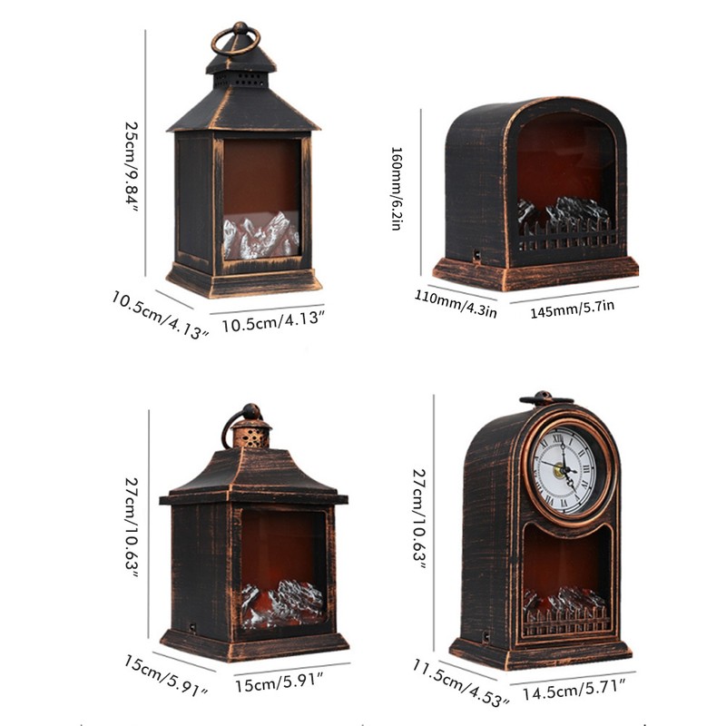Fireplace Lantern Multi-purpose Christmas Fireplace Lamp LED Logs Fire Effect