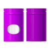 Double-Sided Glossy Purple with Round Clear Window Stand Up Resealable