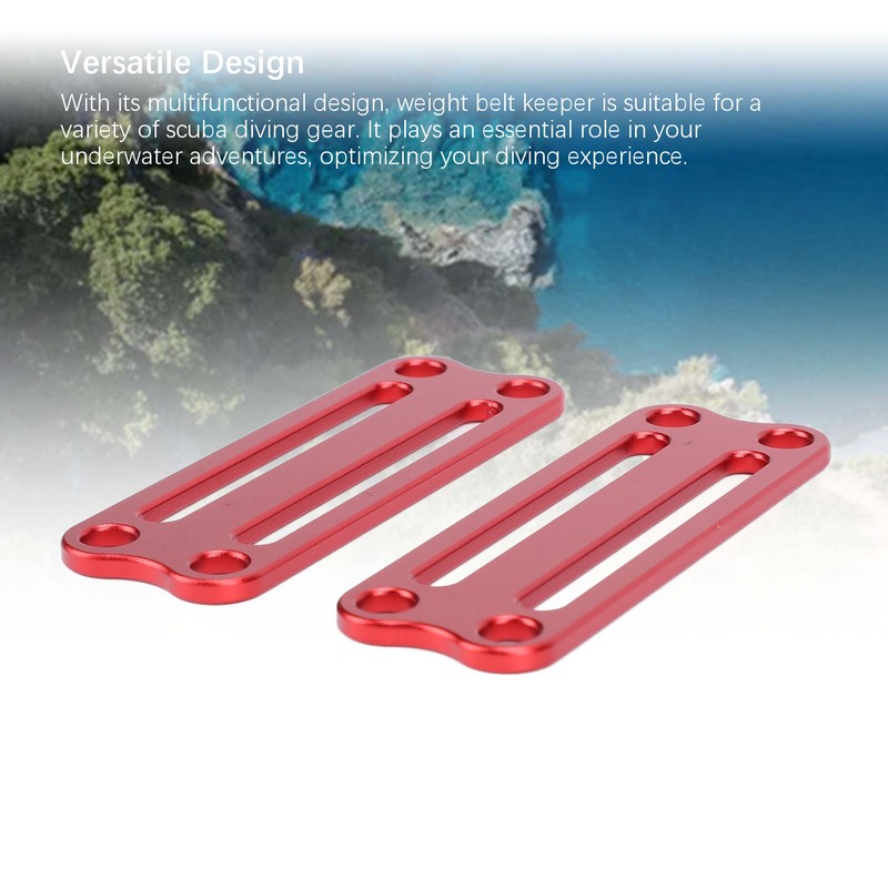 2PCS Weight Belt Keeper Aluminum Alloy 4 Hole Lightweight Dive