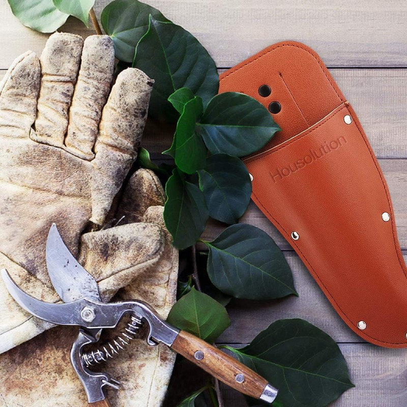 Housolution Garden Pruner Sheath, Pruner Tool Holster, Premium PU Leather