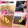 DIYSELF 2 Pcs Plastic Razor Blade Scraper with 10 Pcs