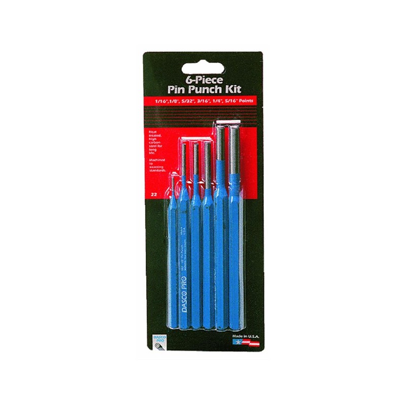 Dasco Pro 22 Pin Punch Set, 6-Piece