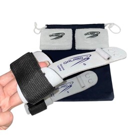 QALARO Hook & Loop Star Grips for Girls Gymnastics | Dowel Grips, 4" White Wristbands | Gymnastics Grips for Girls | Youth Bar Grips | Gymnastics Gloves