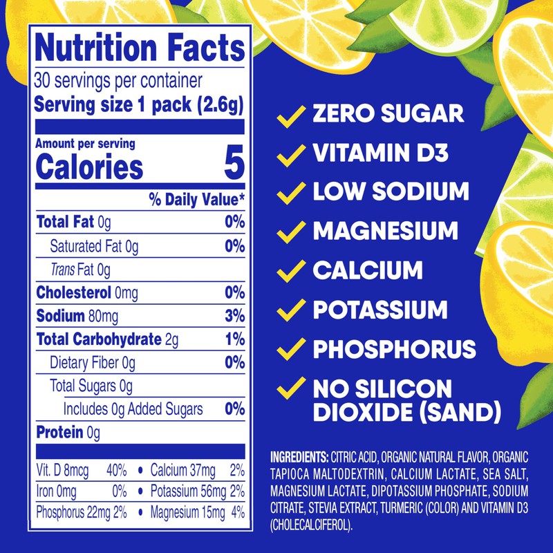 GoHydrate Instant Hydration Powder Packets - Low Sodium Electrolytes Drink