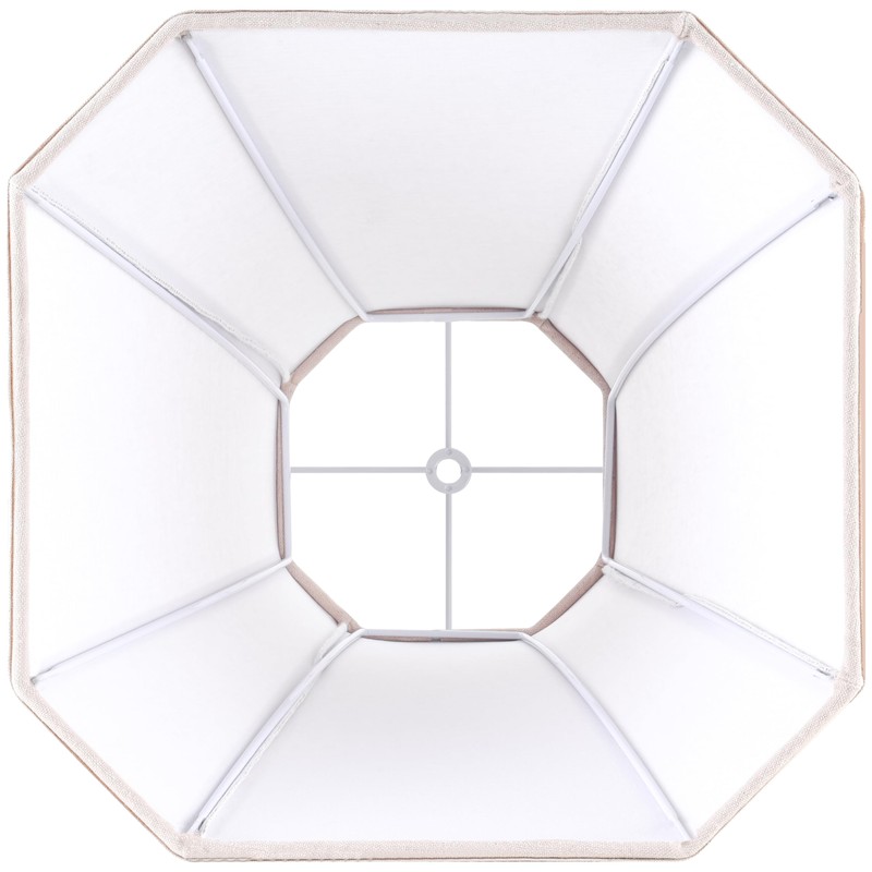 JERHOUS Beige Square Cut Corner Bell Lamp Shade Medium Lampshade
