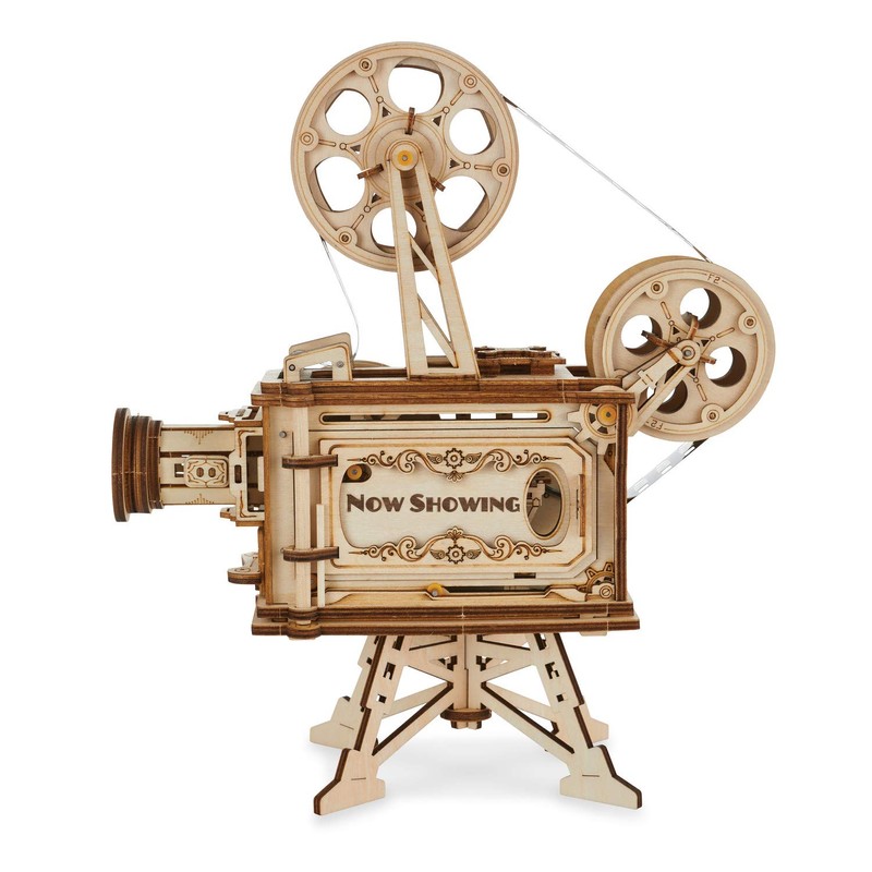 MindWare Gearjits Movie Projector – Wooden 3D Mechanical Model Kit
