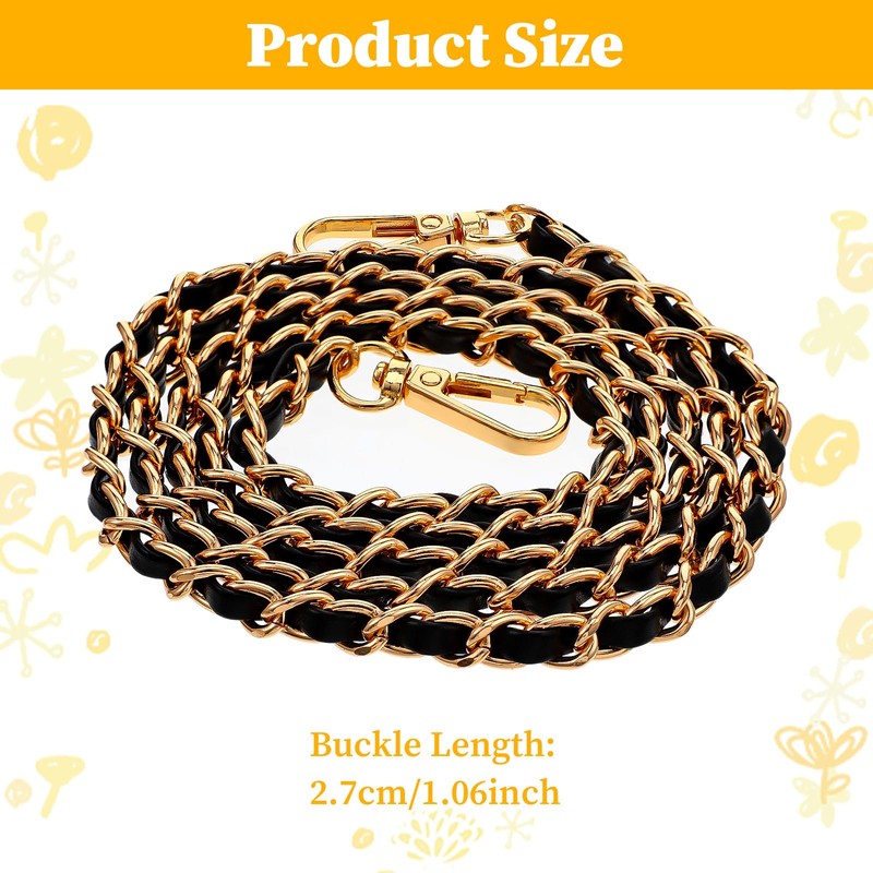 MBAIYO Metal Bag Chain Strap, 47'' Wallet Chain Strap Replacement