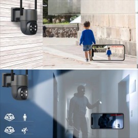 4G Solar Security Camera Wireless IP65 Waterproof & Motion Alarm for Home Farm Smart Network Digital CameraNetwork: 4 G, Resolution: 2560 x 1440