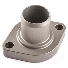 JEGS Aluminum Thermostat Housing | Fits Many GM/Chevy LS-Series Engines | Compatible With 1-1/2 “ Radiator Hose | Includes Hardware And Thermostat O-Ring Seal | Clear (Hard Anodized)