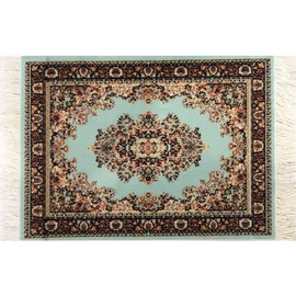 Carpet Coasters, Set 4 Turkish Rug Style Table Drink mats, Absorbent Kitchen and Dining Accessories, Spill & drip Protection