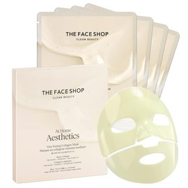 The Face Shop At Home Aesthetic - Mascarilla Facial Coreana de Hidrogel | Set de 4 Piezas Antiedad y Luminosidad | Con Colágeno y Vita Complex 10 Toning | Reafirma, Hidrata y Atenúa Manchas K-Beauty
