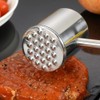 TopHomer Meat Tenderizer Mallet Stainless Steel Double Sided Meat Mallet