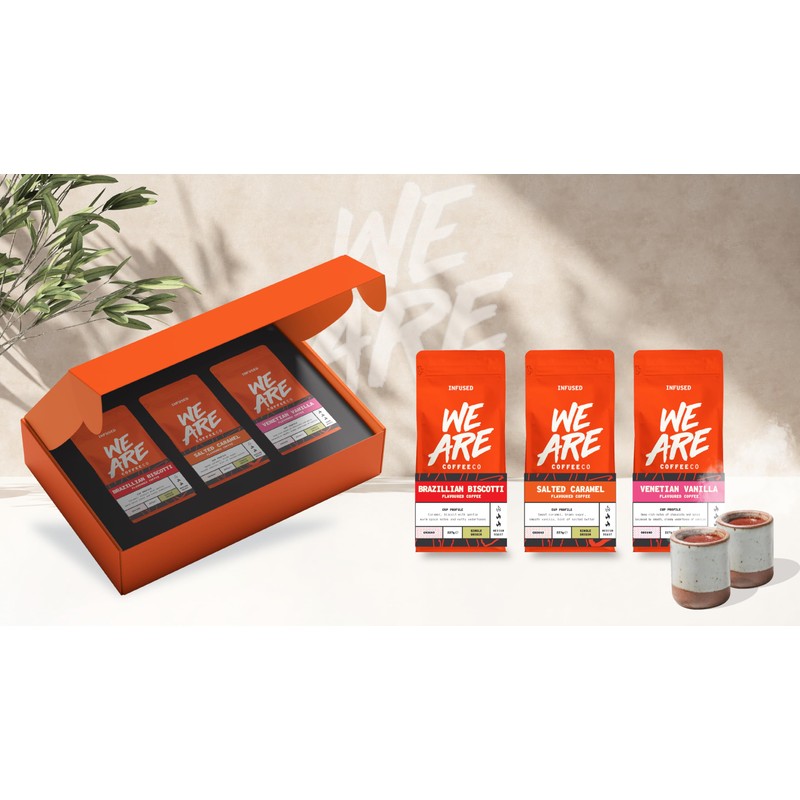Coffee Ground Coffee Gift Set, 3 x 227g Flavoured Ground