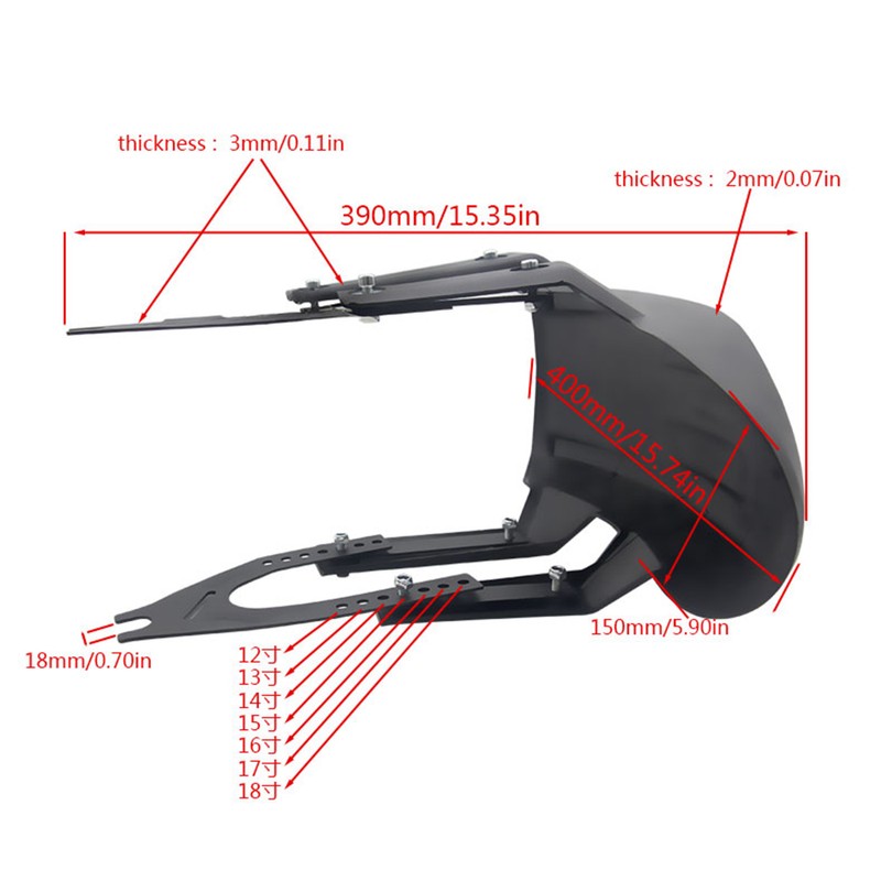 Motorcycle Mudguard Rear Wheel Splash Guard Cover Mud Cover Shield