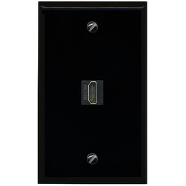 RiteAV HDMI Wall Plate 1 Port - Flat [Black/Black]