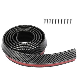 SCITOO 1PC Front Bumper Lip Compatible Universal 98" Front Lip Glossy Carbon Look (Rubber) Air Dam