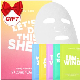 I DEW CARE Collagen Face Mask Variety Pack - 5 Days Facial Masks Skincare Korean | Hydrating Collagen Face Mask, Moisturizing Skin Care, Korean Sheet Masks, Facial Skincare Pack, Gifts For Women, 5EA