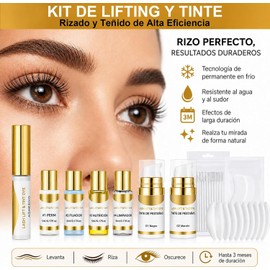 Kit de Pestañas Permanentes, Lash Lifting Kit con Permanente en Frío, Seguro y Rápido, Rizado de Larga Duración de 3 Meses, Imprescindible para el Salón en Casa, Adecuado para Todo Tipo de Pestañas