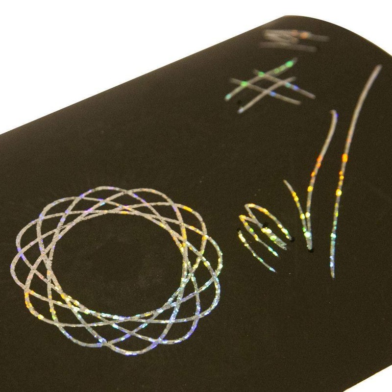 Grandi Giochi Anime Spirograph Scratch and Shimmer Set to Create