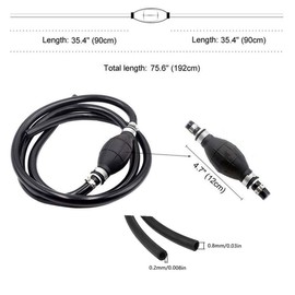 Diesel Atomizer Pump Hand Pump for Petrol Siphon with Pump for Fuel Transfer Fluid Transfer for Car, Boat, Aquarium etc.