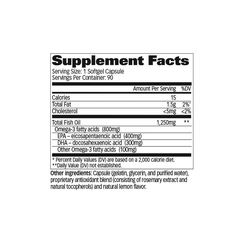 Omega 3 Gat Sport 90 Capsulas 1250mg