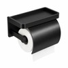 Toilet Paper Holder for Bathroom - Self-Adhesive Ventilated Wall Mount