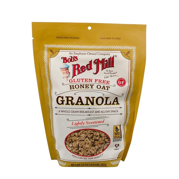 Bob's Red Mill - Bolsa resellable para resellable con miel y avena, 12 onzas (paquete de 2)