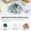 Briskbloom 3000PCS SS16 4mm Resin Flatback Rhinestone, Emerald/Dark Green Flatback