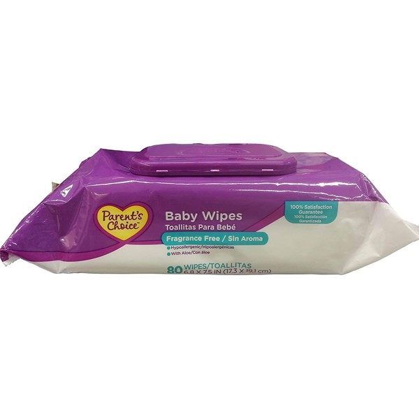 Parent's Choice Baby Wipes Fragrance Free 80ct