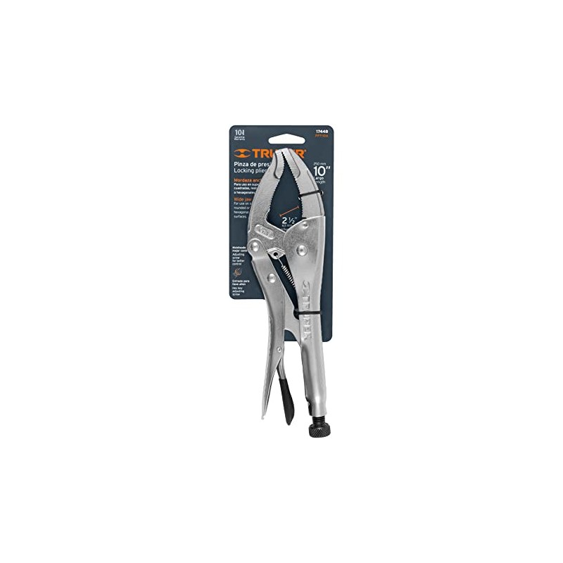 Truper PPT-10A, Pinza de presión 10", mordaza ancha