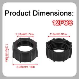 Fukaisu 12pcs Tightening Nut for Car Mount, 17mm Ball-Joint Fixed Adapter Head Holders Replacement Screw Ring for GPS DVR Camcorder Wireless Charger Car Phone Holders & Mounts Accessories