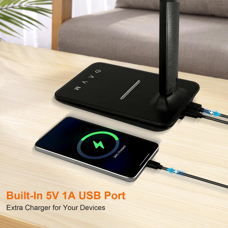 karidi LED Desk Lamp Dimmable Table Lamp with USB Charging