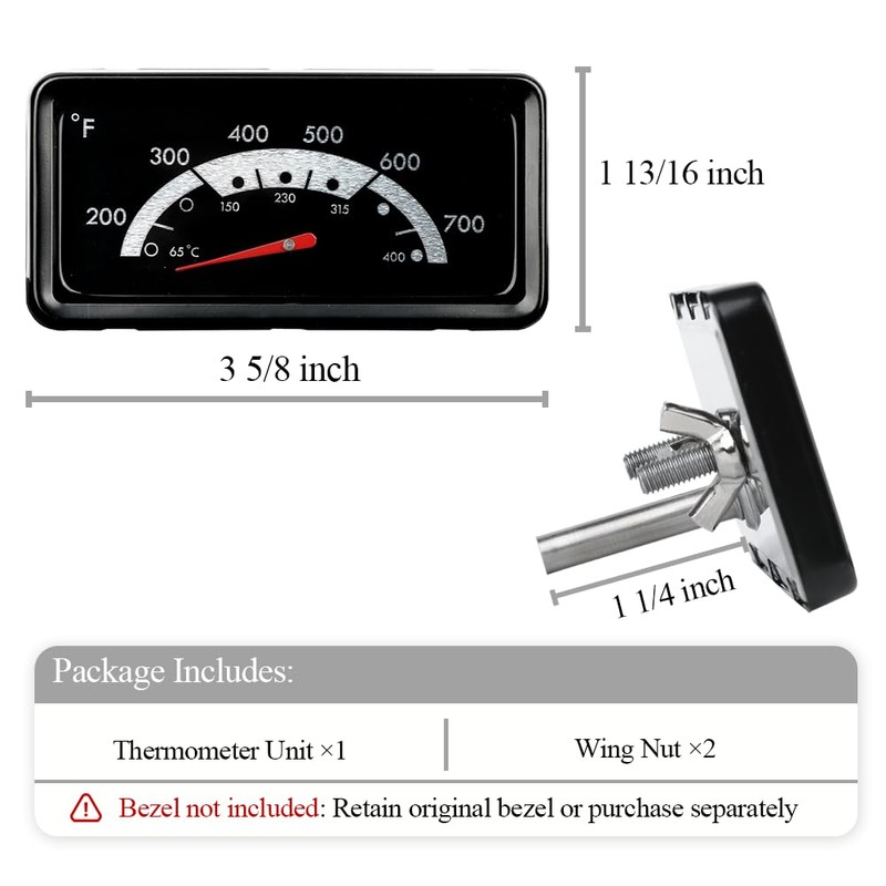Dallden 3.6 Inch Grill Thermometer Replacement for Nexgrill 720-0830A 720-0896,