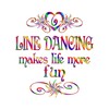 CafePress Line Dancing More Fun Folded Greeting Card Matte