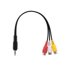3.5mm Jack to 3 RCA o Video Cable Male to 3 RCA Female Plugs AV Adapter Cable VCXN