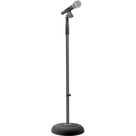 Pyle Black Adjustable Microphone Stand Sturdy Stable Design For Home Studio Live Use