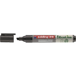 edding 29 Ecoline - Marcador de pizarrón blanca recargable, de 1 a 5 mm, color negro