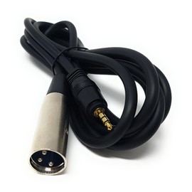 MainCore 2m long 3.5mm Stereo Jack to XLR Male Audio Aux Stereo Cable Lead Cord Converter Extender/Microphone, AMP, Mixer, PC..etc (Available in 1m, 2m, 6m) (2m)