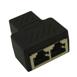 MyCableMart RJ45 CAT6/5E Ethernet 1 in, 2 Out Port Adapter/Coupler/Splitter