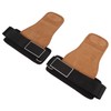 2PCS Weight Lifting Grips with Wrist Straps Cowhide SBR Full