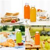 Plastic Juice Bottles with Caps 6 pcs, 12oz Reusable Juice