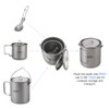 Lixada Lightweight Titanium 3 Pieces Set Titanium 750ml Pot 350ml