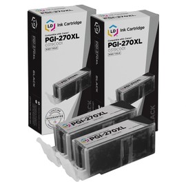 LD Products Compatible Ink Cartridge Replacement for Canon PGI-270XL 0319C001 High Yield (Pigment Black, 2-Pack) Compatible with PIXMA MG5720 MG5721 MG5722 MG6820 MG6821 MG6822 MG7700 MG7720 TS5