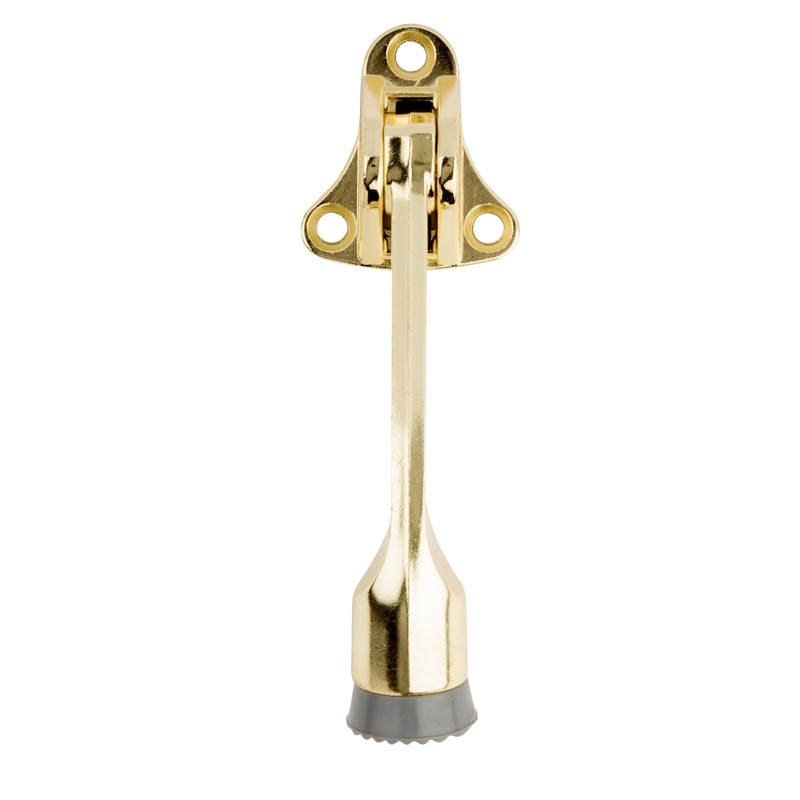 National Hardware N184-259 V238 Kickdown Door Stop in Brass,4 Inch