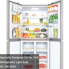 OPXELUYO Refrigerator Bulbs AC 100-265V 3.5W KEI D34L Equivalent to 40W Halogen LED Light Bulb E26 Appliance Fridge 400 Lumen A15 Daylight White Pack of 2