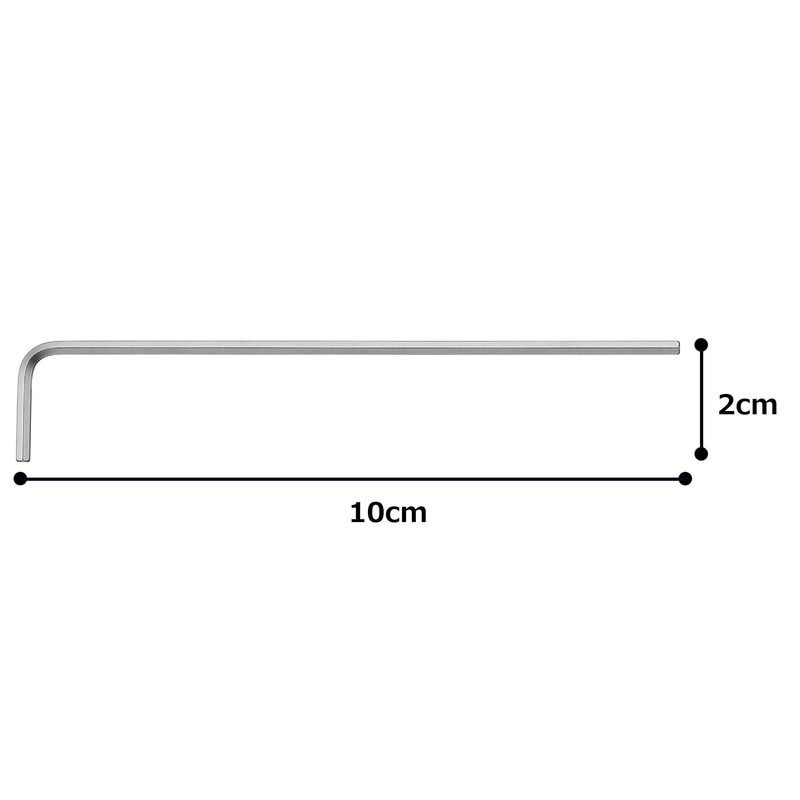 TONE Long Hex Bar L-Shaped Wrench AL-02, Hex Width: 0.079