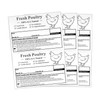 Poultry Freezer Labels,4x3 Inch with Handling Instructions Exemption,50 Pcs