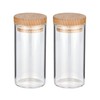 Zassenhaus 2 Spice Jars for Spice Rack, Borosilicate Glass, Beech,